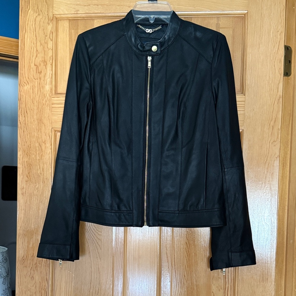 Cole Haan Black Leather Jacket for Women